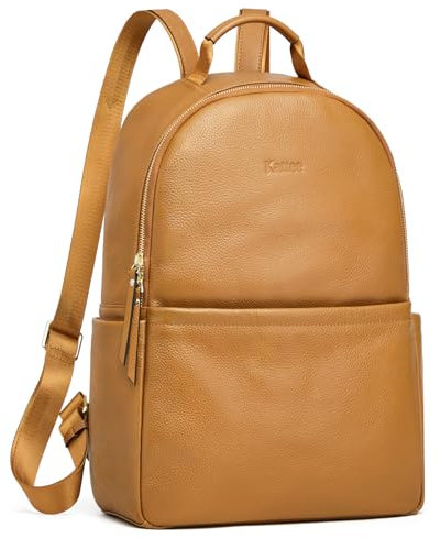 Kattee Genuine leather backpack purse for women Antitheft Rucksack Fit for 14 inch laptop Soft Work Casual Daypack fashion