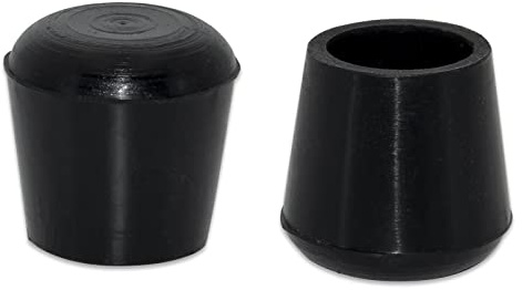 Flyshop 12PCS Round Synthetic Rubber Chair Leg Tips Caps [Noise Reduction] Protective Caps Durable Floor Protectors Non-Slip End Caps to [Prevent Scratches] of Floor, Foot Covers, 1 (25mm) Black