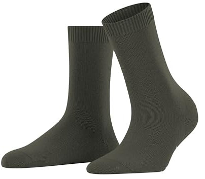 FALKE Women's Cosy Wool W So Viscose Cashmere Plain 1 Pair Socks, Green Military 7826, 5.5-8