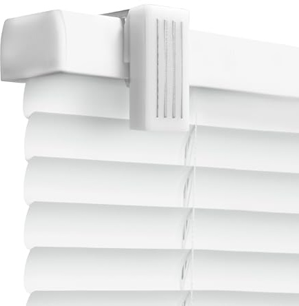 REGAL estate Strong Hold Magnetic Door Mini Blinds, White, 25 x 72 in