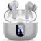Wireless Earbuds, Bluetooth 5.4 Headphones In Ear with 4 ENC Mic, New Wireless Earphones Noise Cancelling Deep Bass, LED Display, Bluetooth Earbuds 36H Playtime, IP7 Waterproof Ear buds, USB-C, Grey
