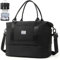 TANTOMI Reisetasche Handgepäck,Sporttasche Damen,46x23x32 cm,Handgepäck Tasche Weekender Bag wasserdichte Reisetasche Duffle Bag Trainingstasche Kliniktasche Geburt Geeignet Urlaub Camping，Schwarz
