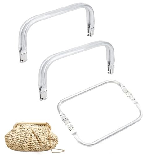 Dantolo 3 Pezzi Chiusura Borsa Uncinetto16cm 20cm 20cm,Chiusura a Molla per Borse,Chiusura BorseCornice per Borsa Frizione Artigianato Progetti Fai da Te