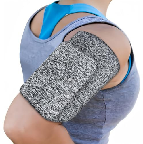 Adorila Laufende Handyhalterung, leicht, kompatibel mit iPhone 15, 14, 13, 12, 11 Pro Max (L, Grau)