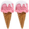 PRETYZOOM 2stücke Realistische Künstliche Eiscreme Waffel Modell Dekoration Für Partys Fotografie Und Geschäftsausstellungen Langlebiges Kunststoffdesign