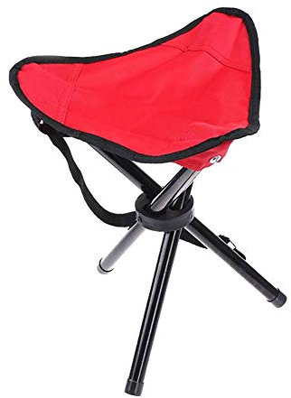 VNGBFGDFVN Klappbarer Angelstuhl, Mini-Camping-Klappstuhl, Maza, tragbarer Angelstuhl für den Außenbereich, kleine Bank, bequem, stabil und langlebig/Rot/29 * 29 * 40 cm