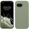 kwmobile Carcasa Compatible con Google Pixel 9a Funda - Case TPU y Silicona antigolpes - Apto Carga inalámbrica - Gris Verdoso