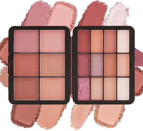 Lidschatten Rouge Palette-18 Farben Glitter Eyeshadow Blush Puder, Langanhaltende Schweissresistente Nicht Fettige, Matter Und Glitzernder Make-Up Paletten Für Tägliches Frauentag Muttertag-02