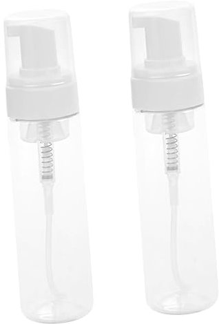 Healeved De Voyage : Lot De 2 Flacons À Pompe Rechargeables De 200 ML Flacon Vide Mousseur Facial Cosmétiques De Voyage Flacon À Main Portable