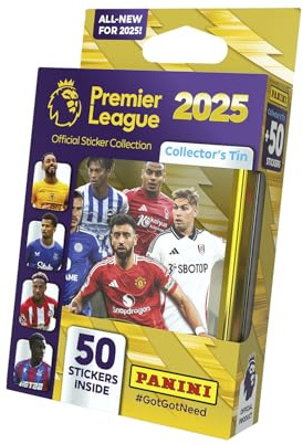 Premier League 2025 Offizielle Aufkleber-Kollektion – Taschendose