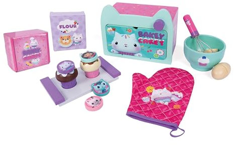 Gabby's Dollhouse Baking Playset - Kids Pretend Bake & Play Kit with Mixing Bowl, Whisk, Mehl, Eggs & Oven - Fun & Role Play Toy for Toddlers & Children - Gabby's Dollhouse Toys for Boys