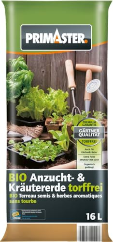 Primaster Bio Kräuter- & Anzucht Erde torffrei 16 L