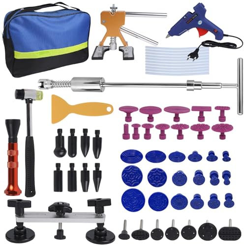 Lifemaison Dellen Reparatur Ausbeulwerkzeug Dent Puller Set,Auto Paintless Dellen Reparaturset Für Schäden durch Große Kleine Dellen,Lackfreies Dellen Reparaturset für Fahrzeug Dellen/Tür Dings