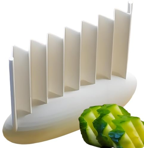 Crinkle Cutter, Crinkle Cutter für - Wellige Gurkenklimaanlage - Handheld 3d Crinkle Brandschneidwerkzeug für Mahlzeit Salat Sushi Chip Vorbereitung Mittagessen Vorbereitung Küchencamping