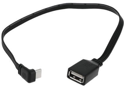 ECSiNG Right Angle Type C Male to Cable Type C Male to USB Female Adapter Cable for Laptop Phone Tablet ?Data Transfer and Charging