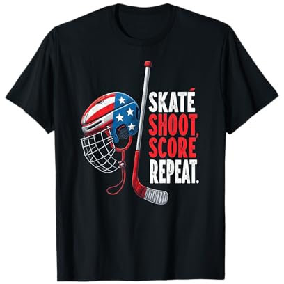 Jugend USA Eishockey Trikot Ice Boys Hockey Geburtstag T-Shirt