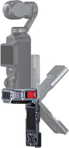 llano Magnetischer Halteständer für DJI Osmo Pocket 4/3, Aluminium Schutzkäfig Metallhalterung, Pocket 3 Zubehör Erweiterungsadapter, 180° verstellbar, Kaltschuh & 1/4 Gewinde für Tischoberfläche