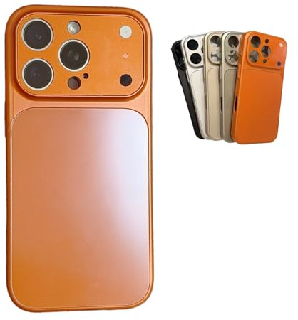 Full-Coverage Frosted Anti-Drop Phone Case for iPhone 17/16/15/14 Pro Max Case, Comfortable Feel Full Protection (Orange,For iPhone17 pro max)