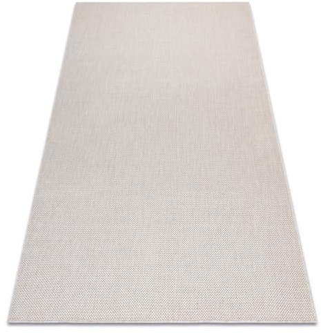 rugsx Teppich SION Sisal Optik, flachgewebt, strapazierfähig & pflegeleicht, Indoor & Outdoor, Wohnzimmer, Schlafzimmer, Balkon, Terrasse - ekrü/Creme 180x270 cm