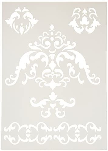 Efco Ornamentschablone in 5 Designs, Kunststoff, transparent, A5