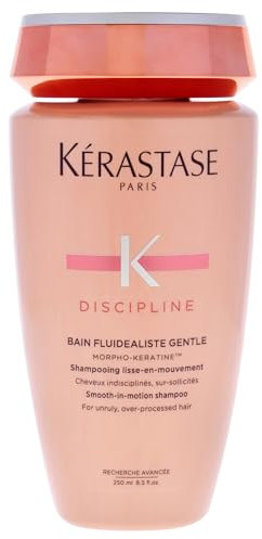 KERASTASE DISCIPLINE BAIN FLUIDALISTE Morpho-Keratine San Sulfate -Shampooing lisse en mouvement - Fluidité Brillance Anti Frizz - 250 ml