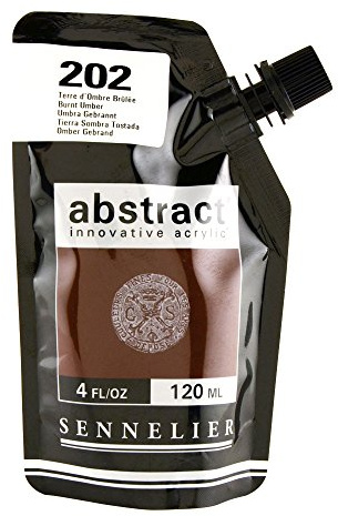 SENNELIER Abstract Innovative Heavy Body Acrylic Paint, 120ml Pouch, Burnt Umber