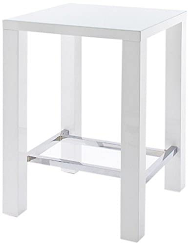 Robas Lund Bartisch weiß Hochglanz, BxHxT 80x108x80 cm
