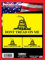 Chroma 009950 Aufkleber mit Aufschrift Don't Tread On Me with Snake on Yellow Flag