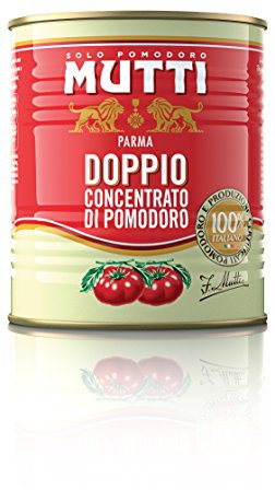 Mutti – Double Concentrate Tomato Puree, Tomato Concentrate, 880g, (Pack of 6)