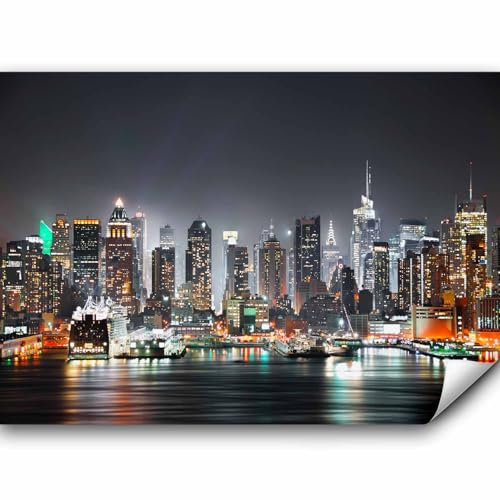 murando Fotomurales 350x256 cm XXL Papel pintado tejido no tejido Decoración de Pared decorativos Murales moderna Diseno Fotográfico Ciudad New York d-B-0034-a-c