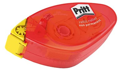 Pritt Roller de colle Refill non-permanent, Roller rechargeable pour collages repositionnables, ruban adhésif double face pour papier, carton et photos, longueur env. 16 m, largeur env. 8,4 mm