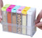 Lot de 6 pots Candora® - Pots à épices - Transparents, couvercle coloré