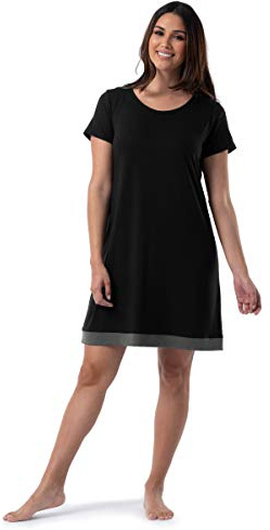 Fruit of the Loom Women's Super Soft and Breathable Sleep Shirt, Black, 3X