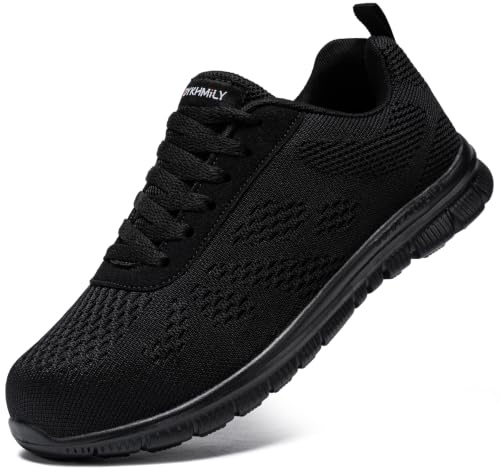 DYKHMILY Men's Safety Trainers Women Steel Toe Cap Trainers Safety Shoes | Light Weight Anti Smashing Breathable Puncture Proof Comfortable Fashion