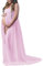 BUOYDM Femme Enceinte Robe en Maternité Mousseline Sexy Grossesse Bandeau Robe pour Maternité Photo Shoot pour Plage Wedding Cocktails Soirée (Taille Unique, D-Rose)