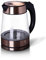 Berlinger Haus, Bouilloire en verre électrique, Collection Rose Gold, Base rotative à 360 °, Protection sèche bouillante, s'éteint automatiquement, Lumière LED bleue, 1,7 L