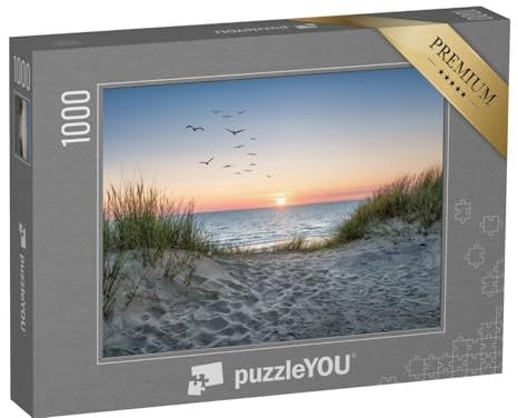 puzzleYOU: Puzzle 1000 Teile „Sanddünen am Strand bei Sonnenuntergang“ – aus der Puzzle-Kollektion Ostsee