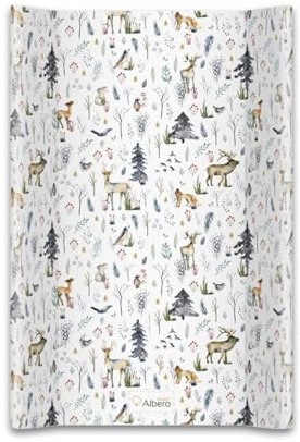 Albero Mio Baby Wickelauflage Wickelmulde Wickelunterlage 50 x 70 cm abwaschbar Wickeltischauflage Wickelaufsatz für Kinderbett Unisex (Scandinavian Forest)