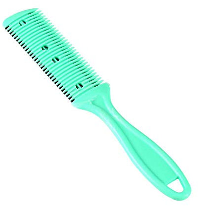 Peine para Cortar el Cabello, Peine para Cortar el Cabello de Doble Cara con Peine Tijeras para el Cabello Tijeras Cuchillas de Afeitar de Doble Filo para Cortar Y Peinar el Cabello