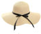 ZARCHE Chapeau de paille pour femme - Chapeau de soleil souple et pliable avec large bord et nœud papillon UPF50, beige, Taille unique