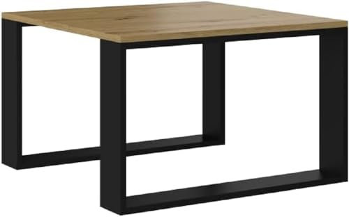 MODERN Mini Table 67x67x40 cm Artisan Oak/Black