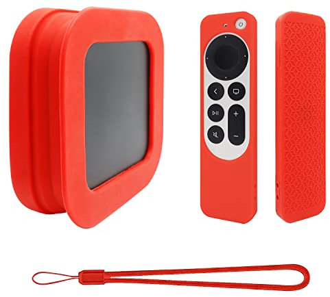 ZEVGOV Silikonhülle für 2022 Apple TV 4K Siri Remote Cover Silikon Schutzhülle TV Box Case Fernbedienung Sleeve Faltbar Schutzhülle Shell