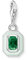 THOMAS SABO Charm-Anhänger grüner Stein aus hochwertigem 925er Sterlingsilber in pastelligem Hellgrün und dunkelgrünem Stein im Oktagonschliff, Maße: 24 x 9 mm,1917-496-6