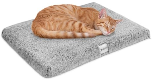 Navaris selbstheizende Decke für Katzen und Hunde - 60x45x4cm Wärmematte Wärmedecke flauschig weich - Thermodecke mit Reißverschluss und abnehmbarem Bezug - Grau