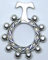Generico 90.124.30 TAU Finger Rosenkranz Dutzend Gebet Kreuz Tau Silber