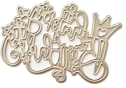 DIY Mold Making Kit Birthday Crown Cutting Dies Scrapbooking Schablone Metall Stanzformen Kartenprägung DIY Fotoalbum Vorlage Form Dekoration Metall Stanzformen für Kartenherstellung