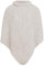 KNIT FACTORY - Coco Gestrickter Poncho - Damen Strickponcho mit Rundhals - Strick Pullover - Mit Wolle - Hochwertige Qualität - Beige