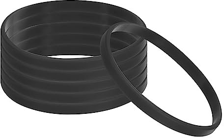 PATIKIL Silikon Armbänder 6 Pack Farbig Gummi Armbänder Leer Dehnbare Sportbänder für Erwachsene Teenager Sport Teamspiele Schwarz