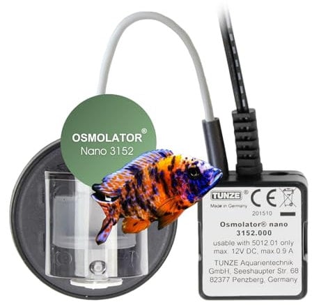Tunze Osmolator nano 3152 I Wasserstandsregler für Nano- & kleine Aquarien (bis zu 200l) I Wasserpegelregler mit Zeitüberwachung I Water Level Sensor mit Magnethalterung I Dosierpumpe