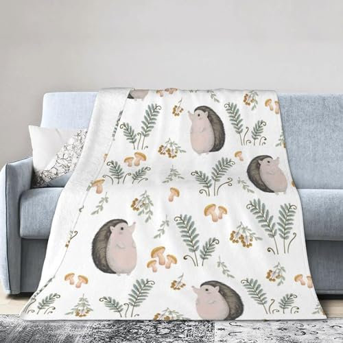 Kuscheldecke 80 x 150 cm 3D Igel Decke Flanell Fleecedecke Weich Warm Flauschig kuscheldecken Karikatur Wohndecke Decken für Sofadecke Couchdecke, Kinder Erwachsene L681